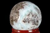 Polished Larimar Sphere - Dominican Republic #168117-1